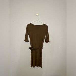 Sessun soft belted Brown/green Dress with pockets and belt, size M